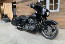 Harley Davidson street glide streetglide ape hanger matt black mattblack waregemmotors waregem motors01