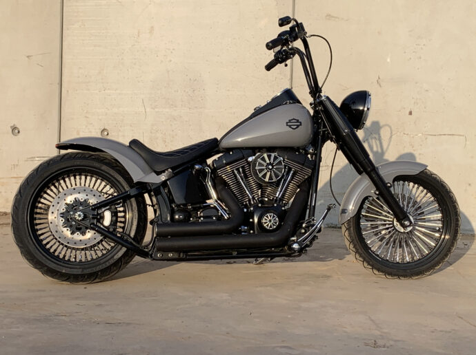 5HD Fat Boy Custom short V&H Nardau Grey